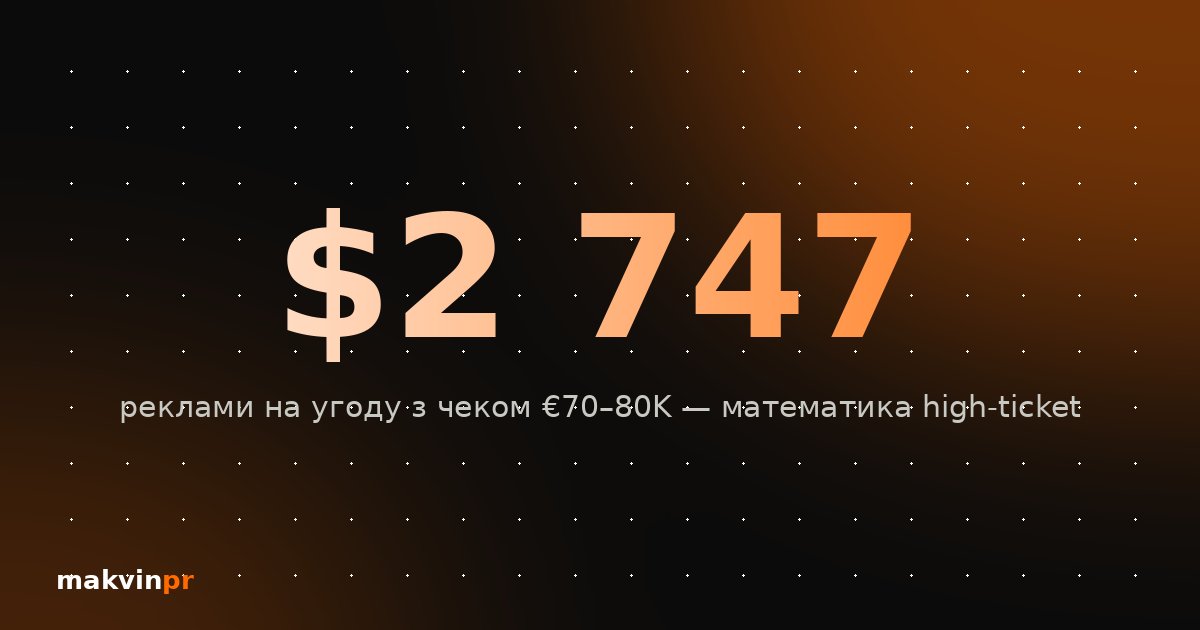 High-ticket: чому кількість лідів — хибна метрика